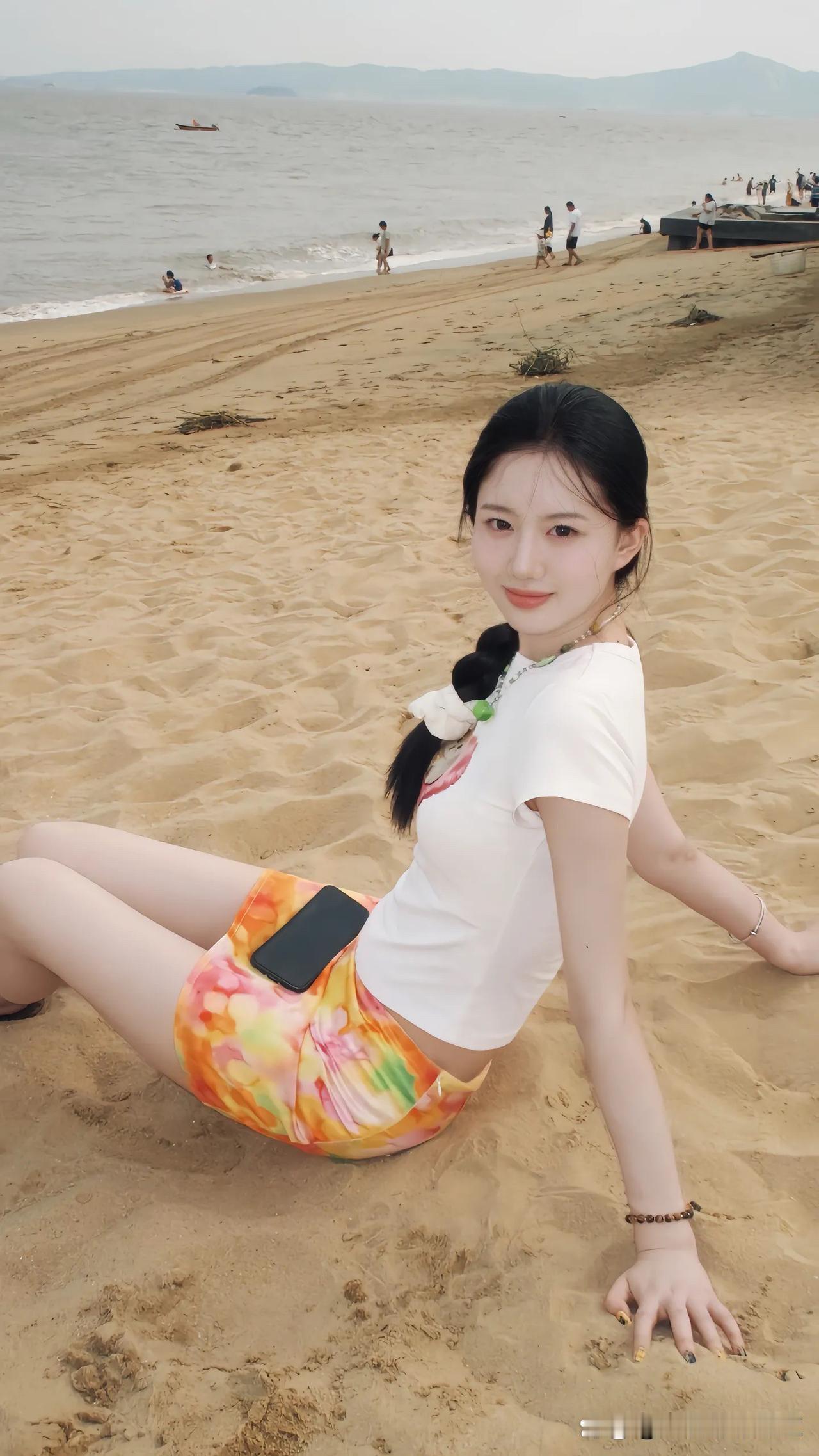 出发吧趁现在海边沙雕少女，心心念念的浪漫时光