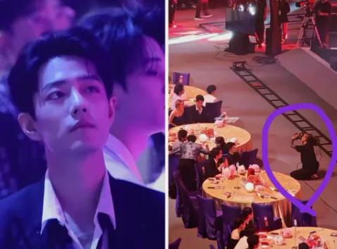 本来还纳闷怎么能拍到这么高清的肖战，结果现场姐妹说原因——总有摄影师在负重前行，