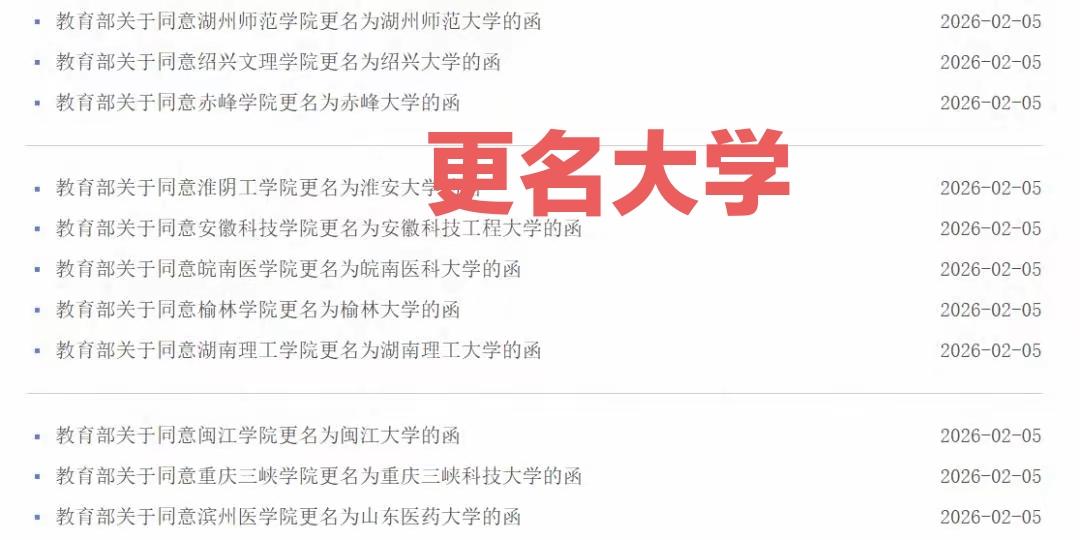 浙江安徽江苏成为大赢家！教育部一口气批准了11所学院更名为大学，其中浙江两所，安