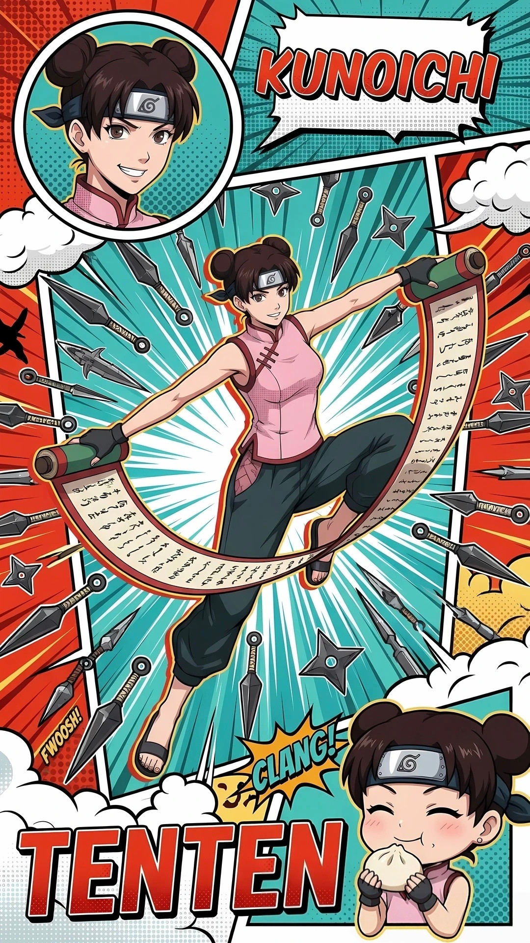 动漫新年迎喜番次元新星计划﻿火影忍者木叶村十二小强新生代忍者壁纸，第一弹