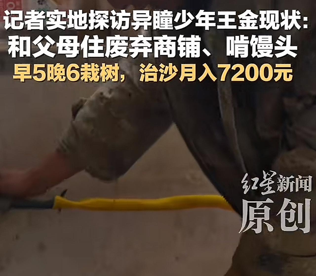 官媒被打脸了！前段时间爆火的23岁“异瞳”治沙小伙王金被团队爆料实为摆拍！有团队