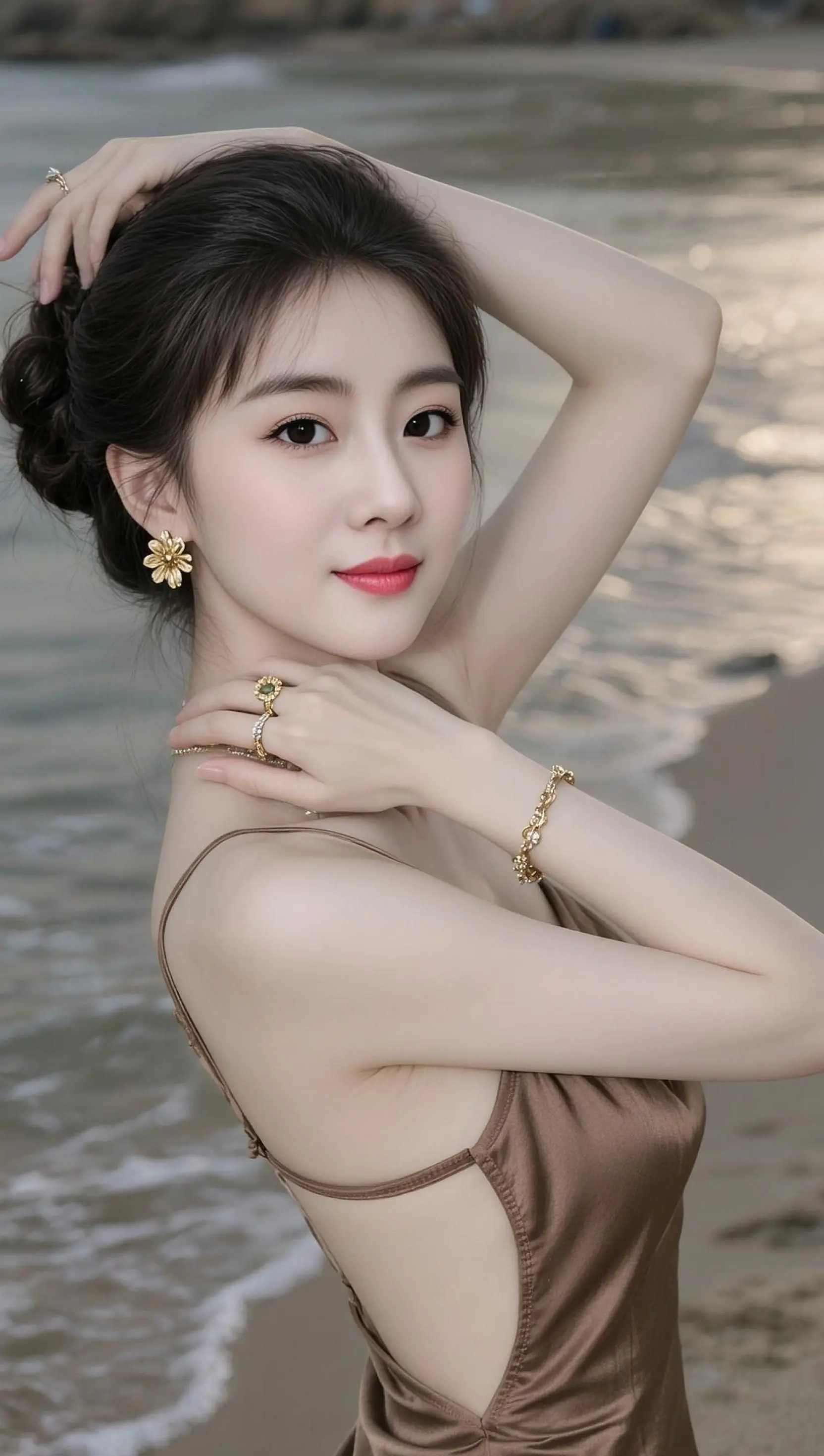 AI海滨优雅写真 随变ai随便玩