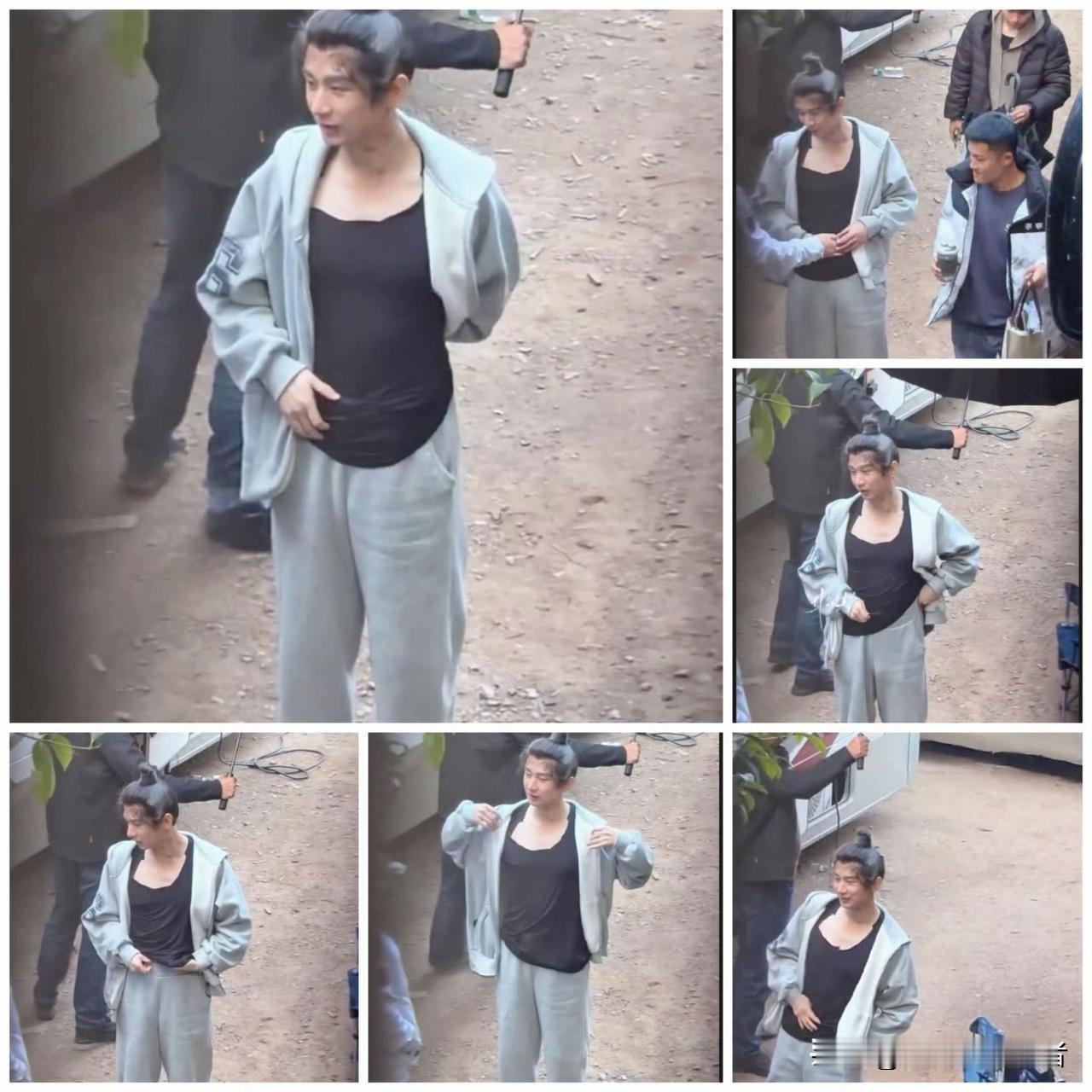 成毅怎么也没想到自己的放松成了大家的笑点，这也太松弛了吧，这吊带恐怕不是拍戏时候