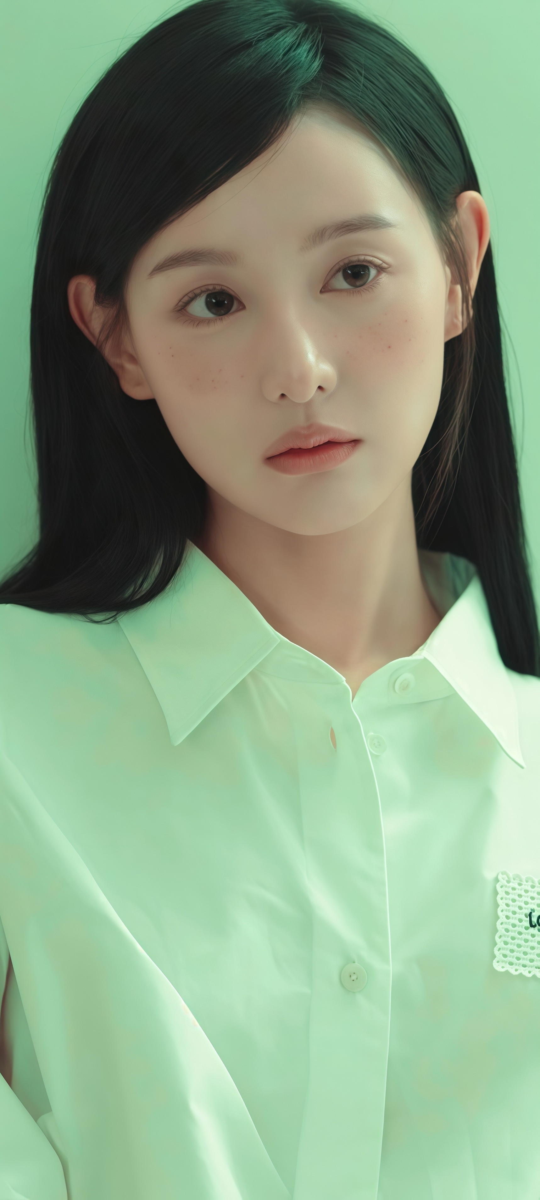 金智媛绿色系壁纸更新女神如此权威的美貌啊专栏·LOVE金智媛图频产出日常