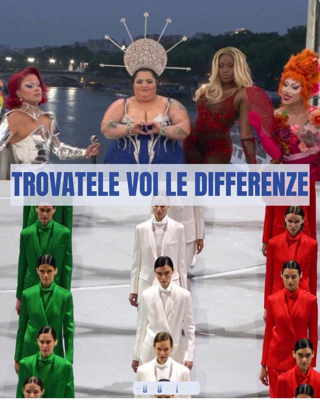 意大利人确实厉害啊，模特护送国旗这场面又会火很久法国和德国人已经直接破防了