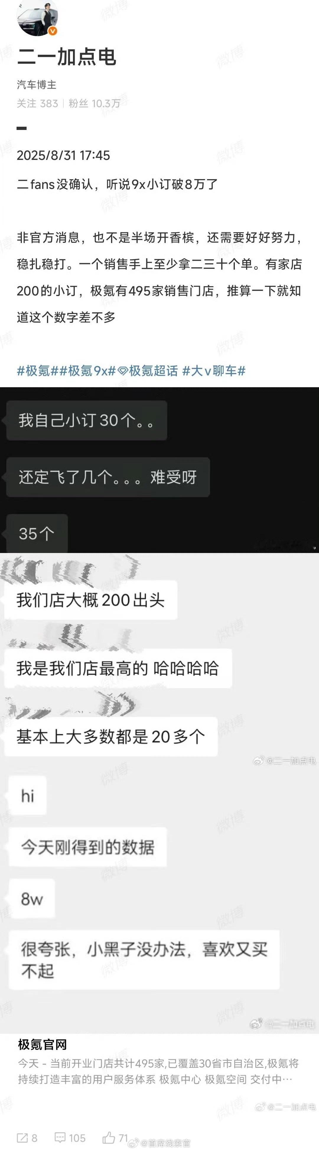 极氪9X订单破8万，这么夸张？极氪9X308_IO新能源汽车​​​