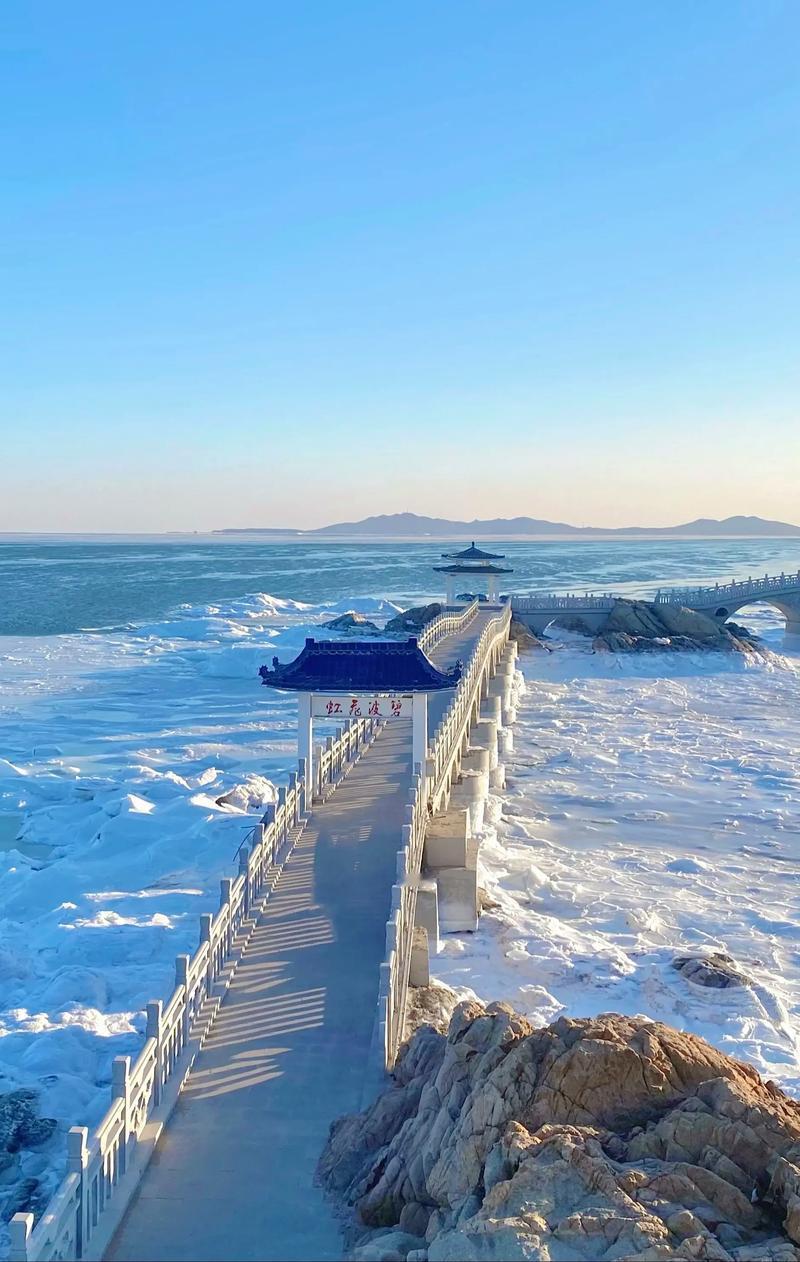 海边都是厚厚的冰