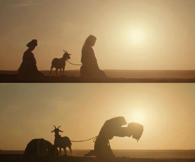 国破家亡，家人被辱！当《太平年》用黄昏戈壁的剪影呈现俘虏身披羊皮、颈系绳索的画