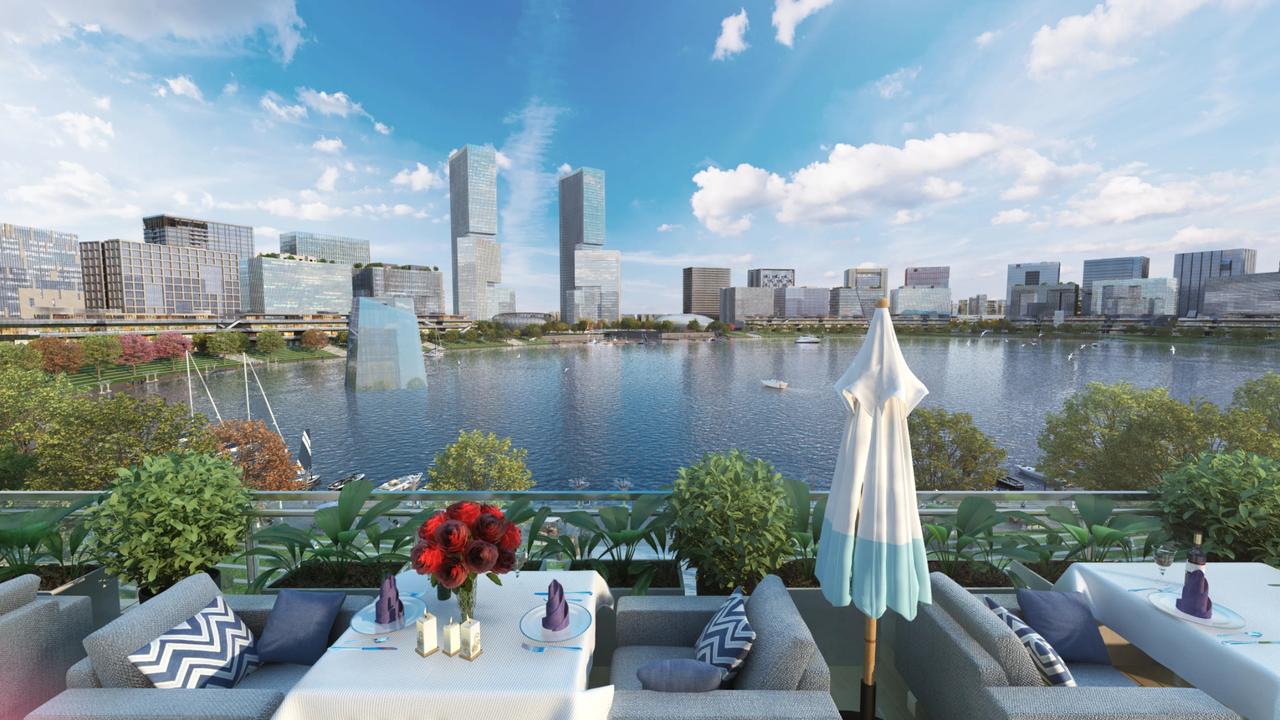 郑东新区金融岛内湖绿化要升级了从官网了解到，郑东新区金融岛内湖绿化提升改造工程