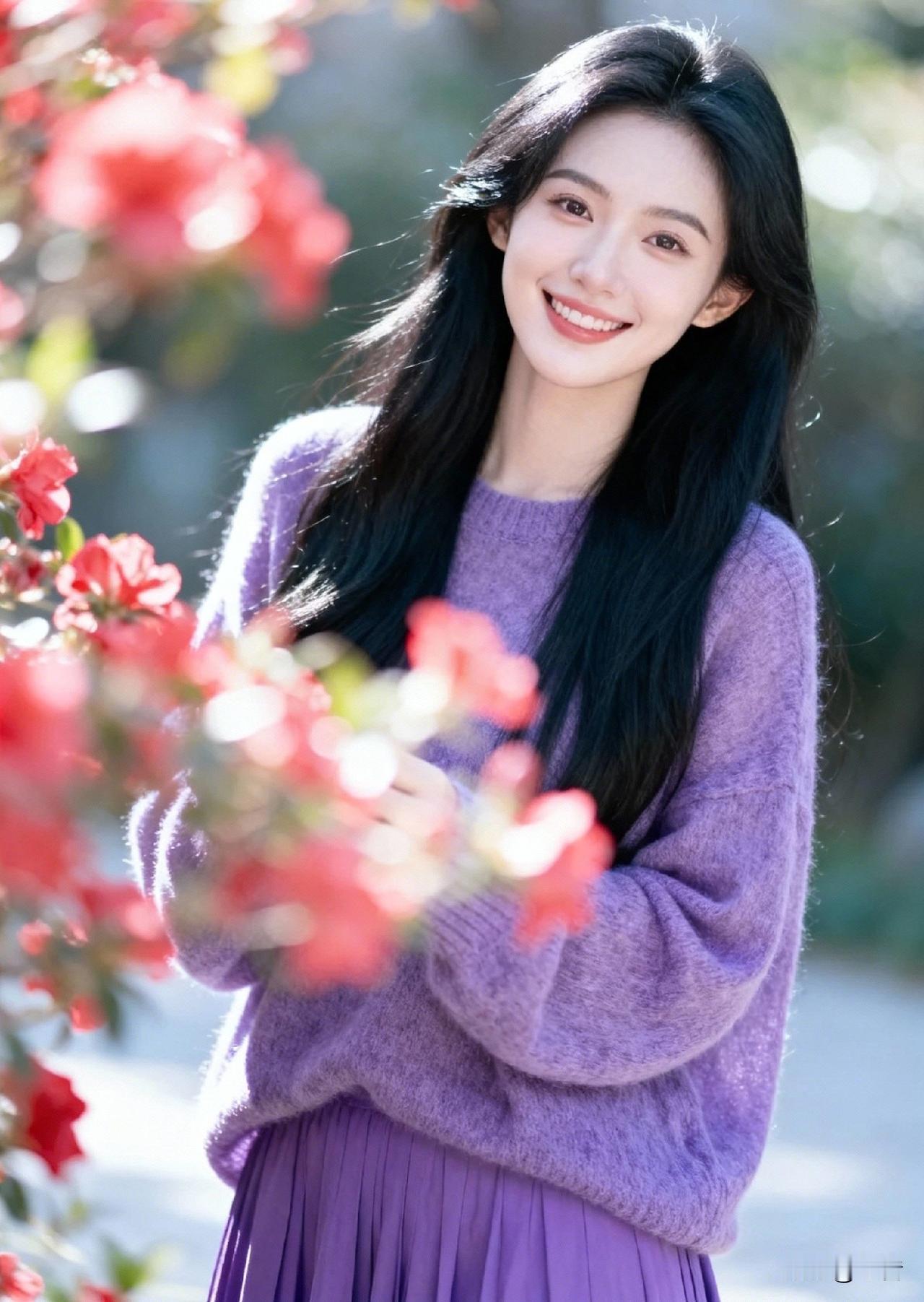 温柔系女生光追着她跑花也拦不住这一抹温柔