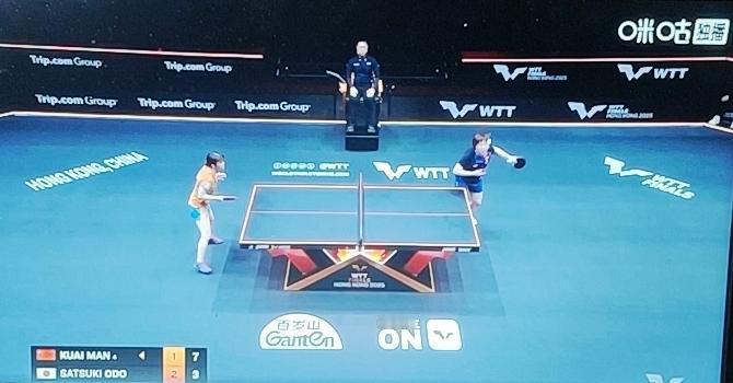 蒯曼4-2大藤沙月!12月12日，WTT香港年终总决赛女单1/4决赛，蒯曼