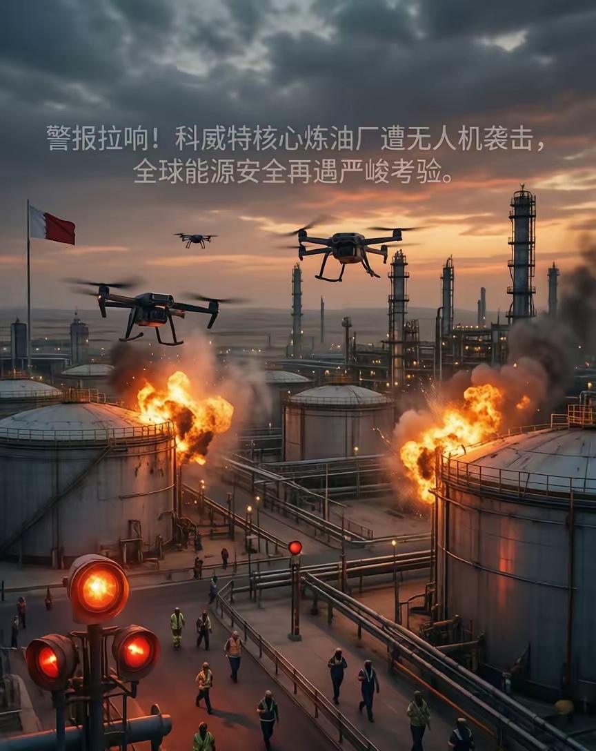 科威特那边传来消息，他们一个核心的大炼油厂——艾哈迈迪港炼油厂，3月19号突然被