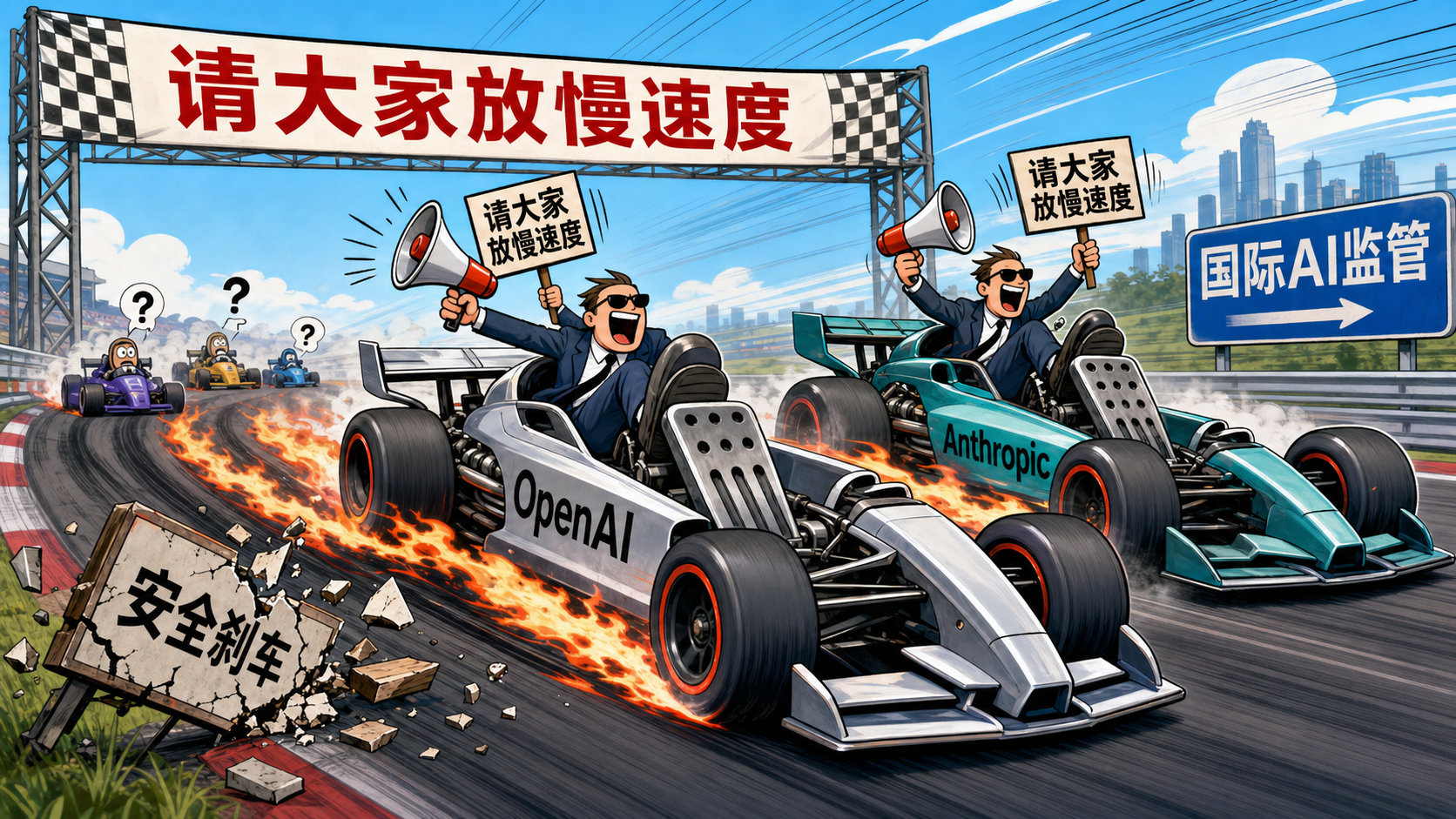 全世界把AI往前推得最猛的两家公司，在一周之内先后说了同一句话：该有人来踩刹车了