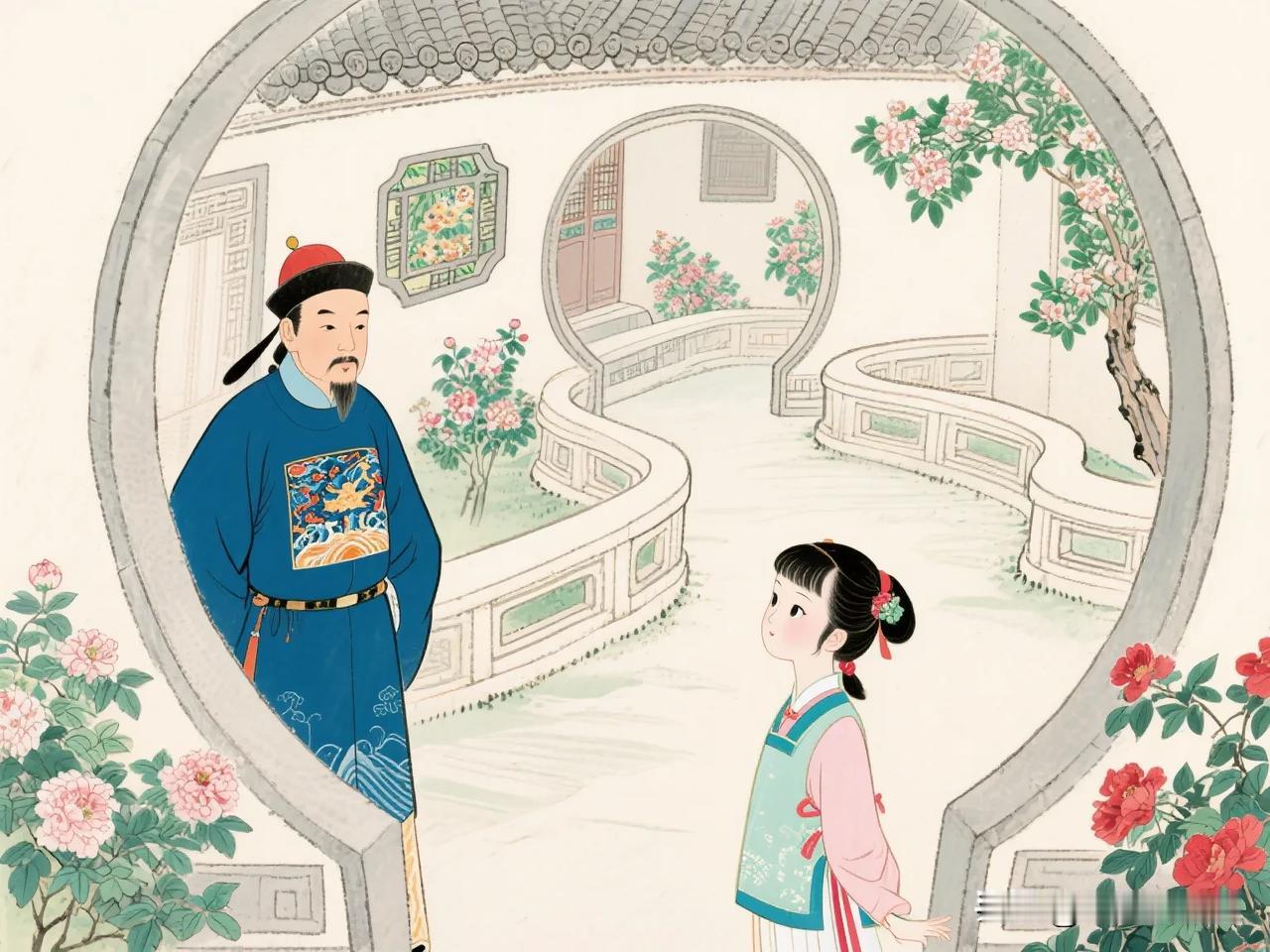 康熙34年，新任国子监祭酒尹泰，在自家庭院里偶遇了一位美丽小丫鬟，尹泰一时兴起，