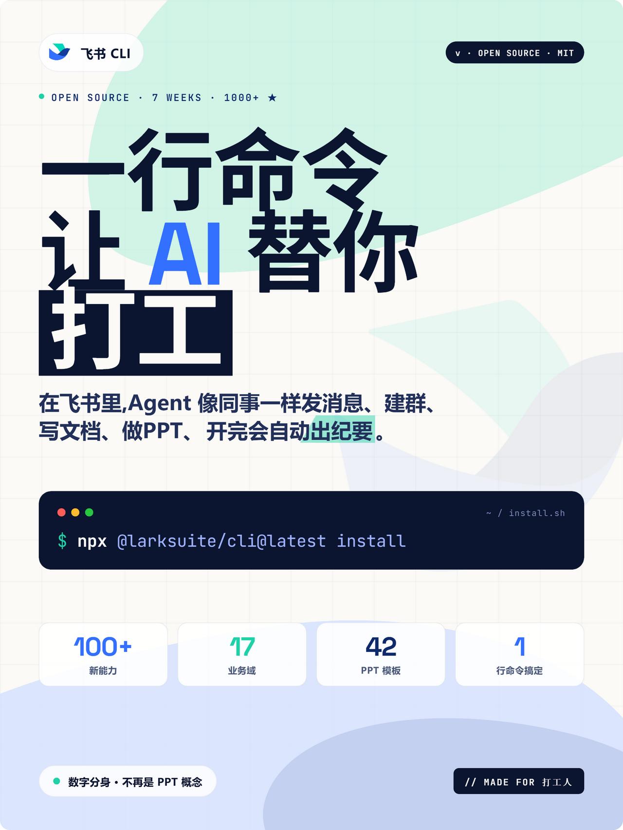 飞书CLI一行命令，让AI在飞书里替你打工飞书CLI开源到今天差