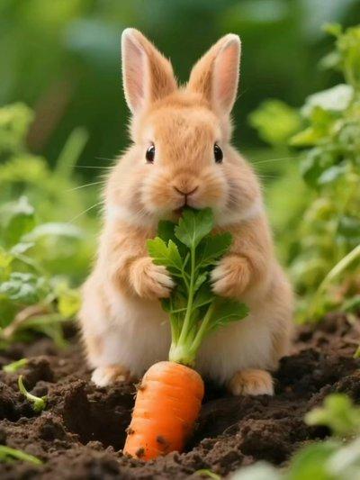 被动画片误导了，兔子的主食并不是胡萝卜。 小时候看动画片，总以为兔子天生就爱