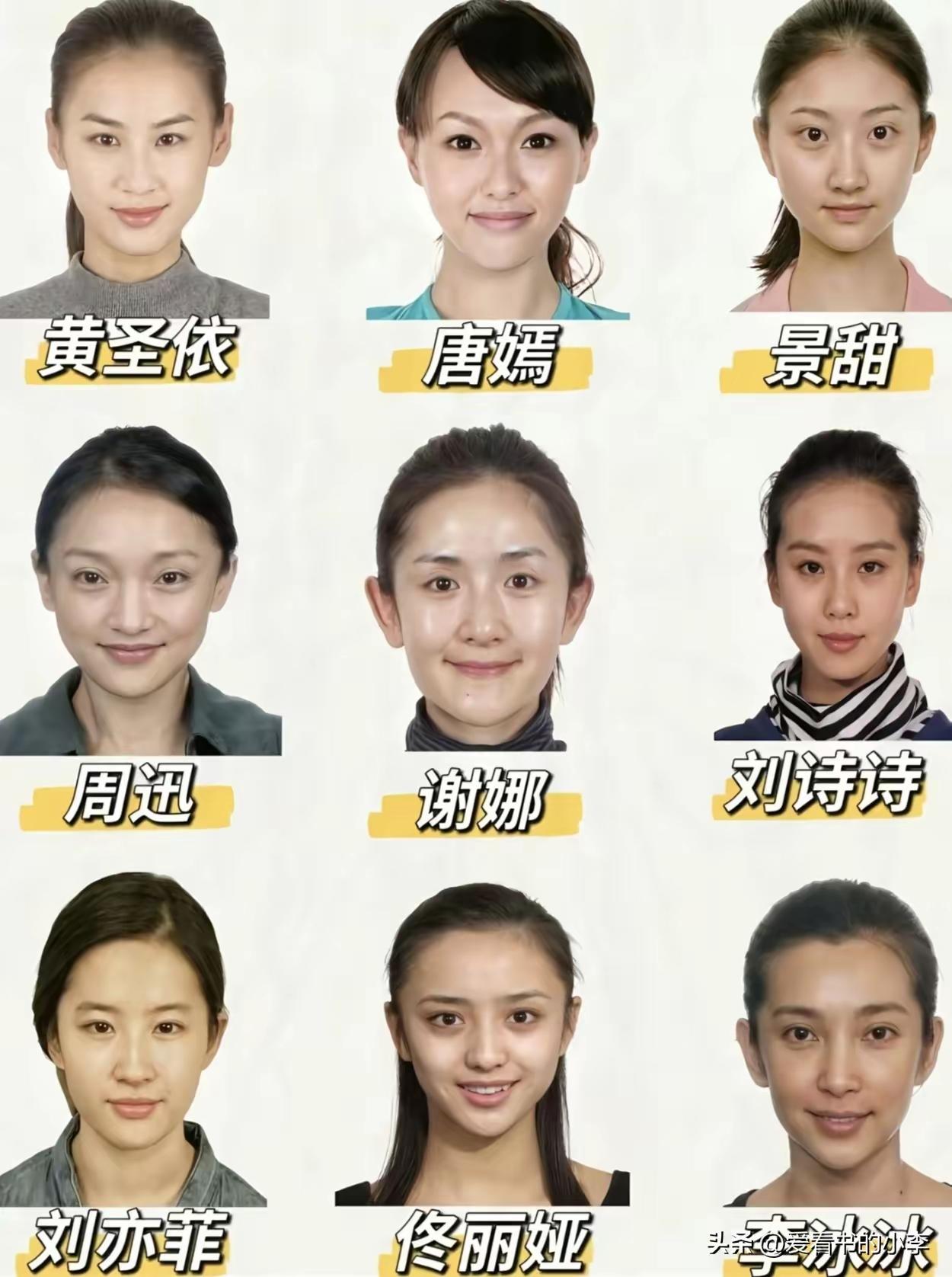 女星的证件照谢娜的皮肤真好