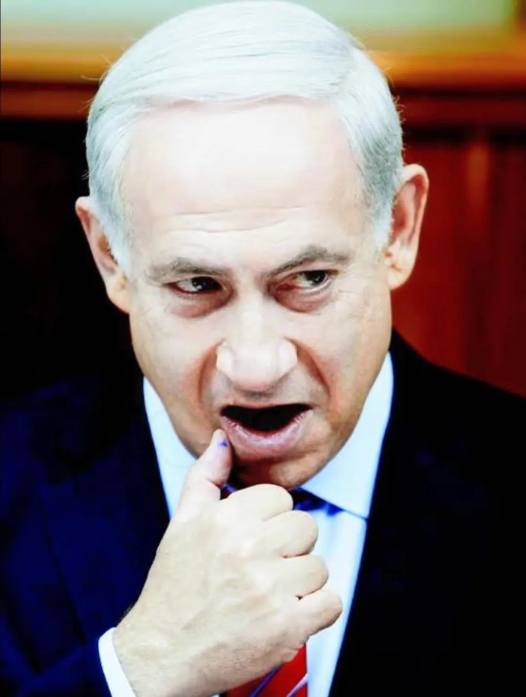 这下咱们可算是看了一出大戏。以色列的内塔尼亚胡，4月12日