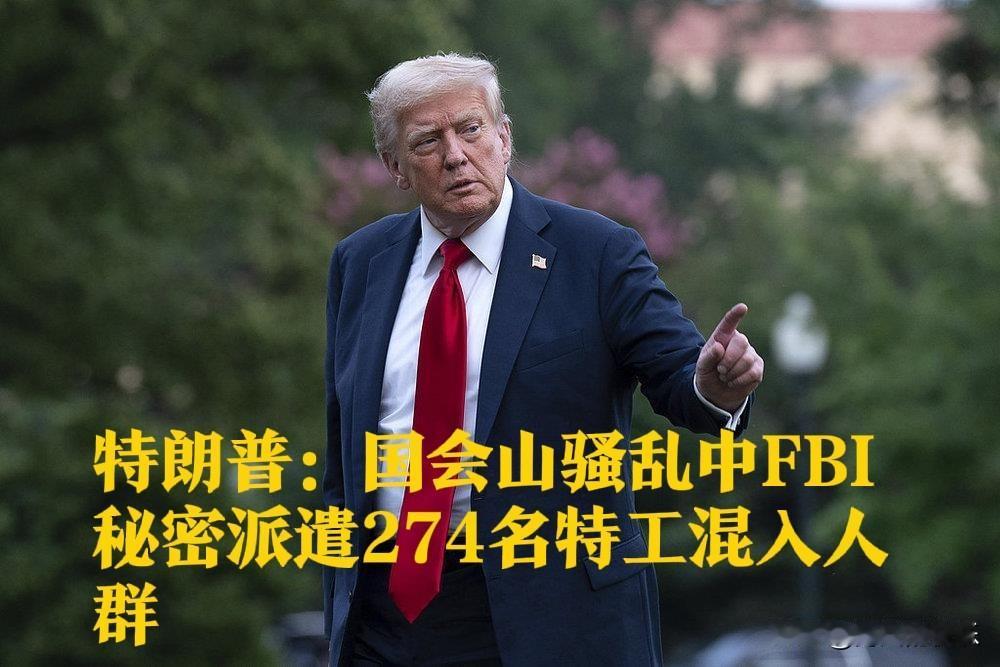 特朗普：国会山骚乱中FBI秘密派遣274名特工混入人群据外媒报道当地