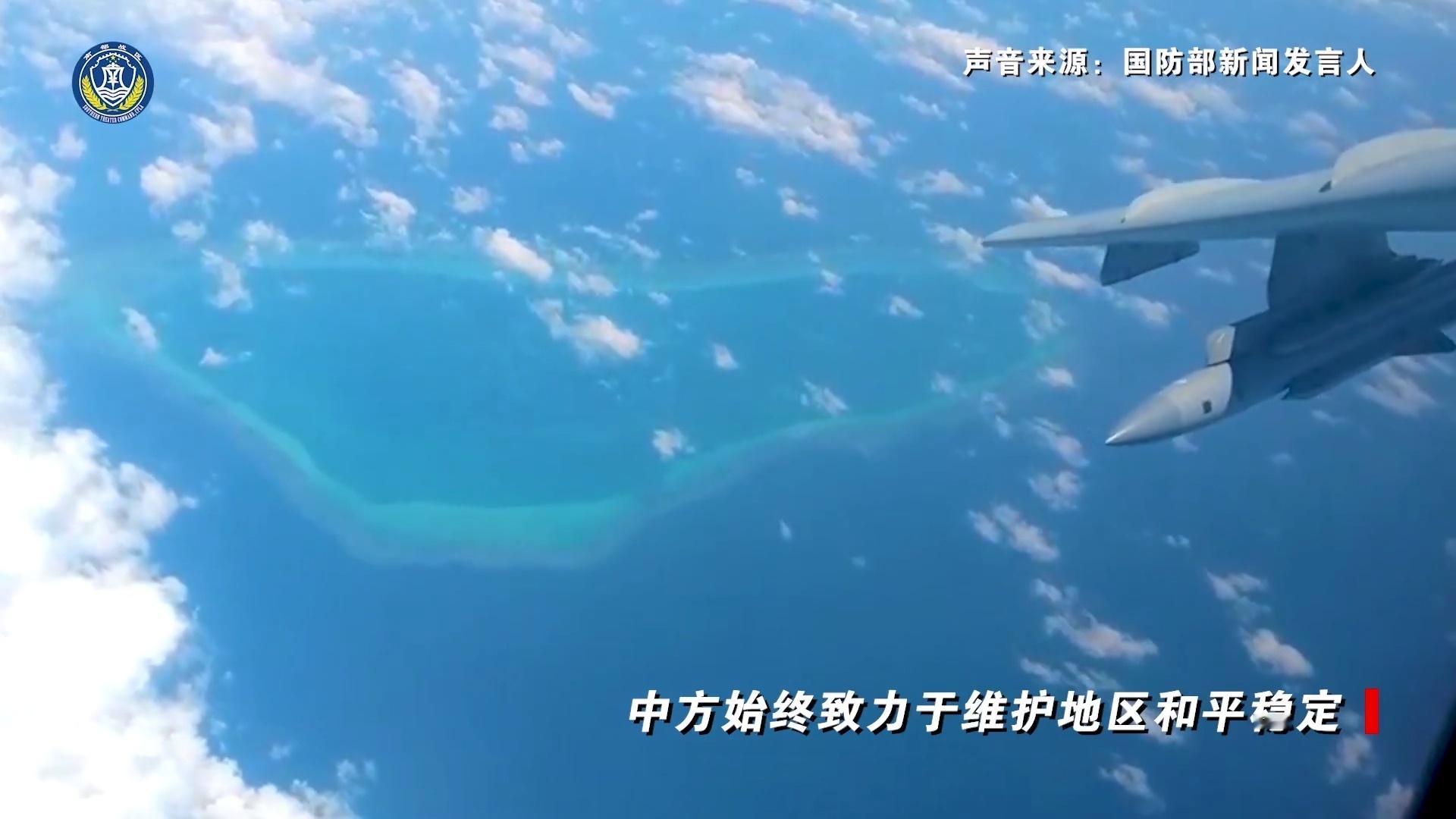 解放军位黄岩岛领海领空战备警巡轰-6K亮剑黄岩岛​​​