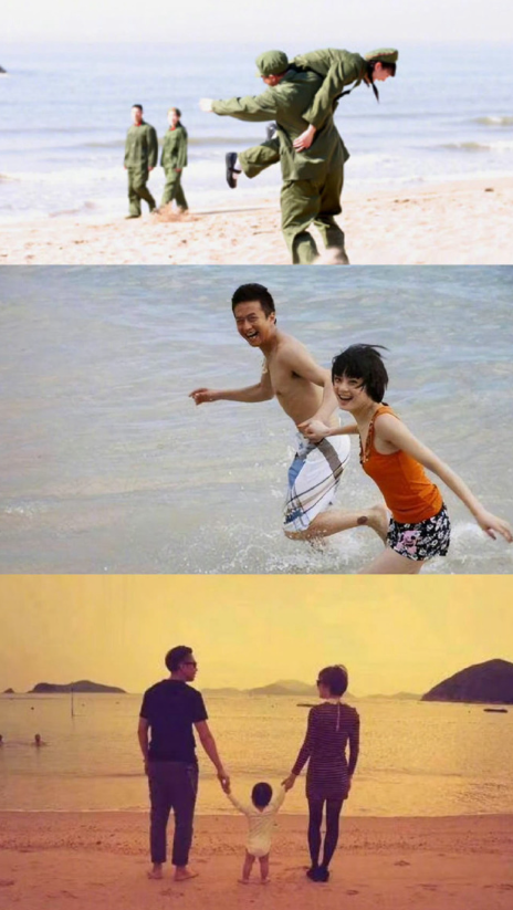 邓超孙俪从不婚主义到幸福主义，邓超孙俪一家四口同框，一家好温馨啊