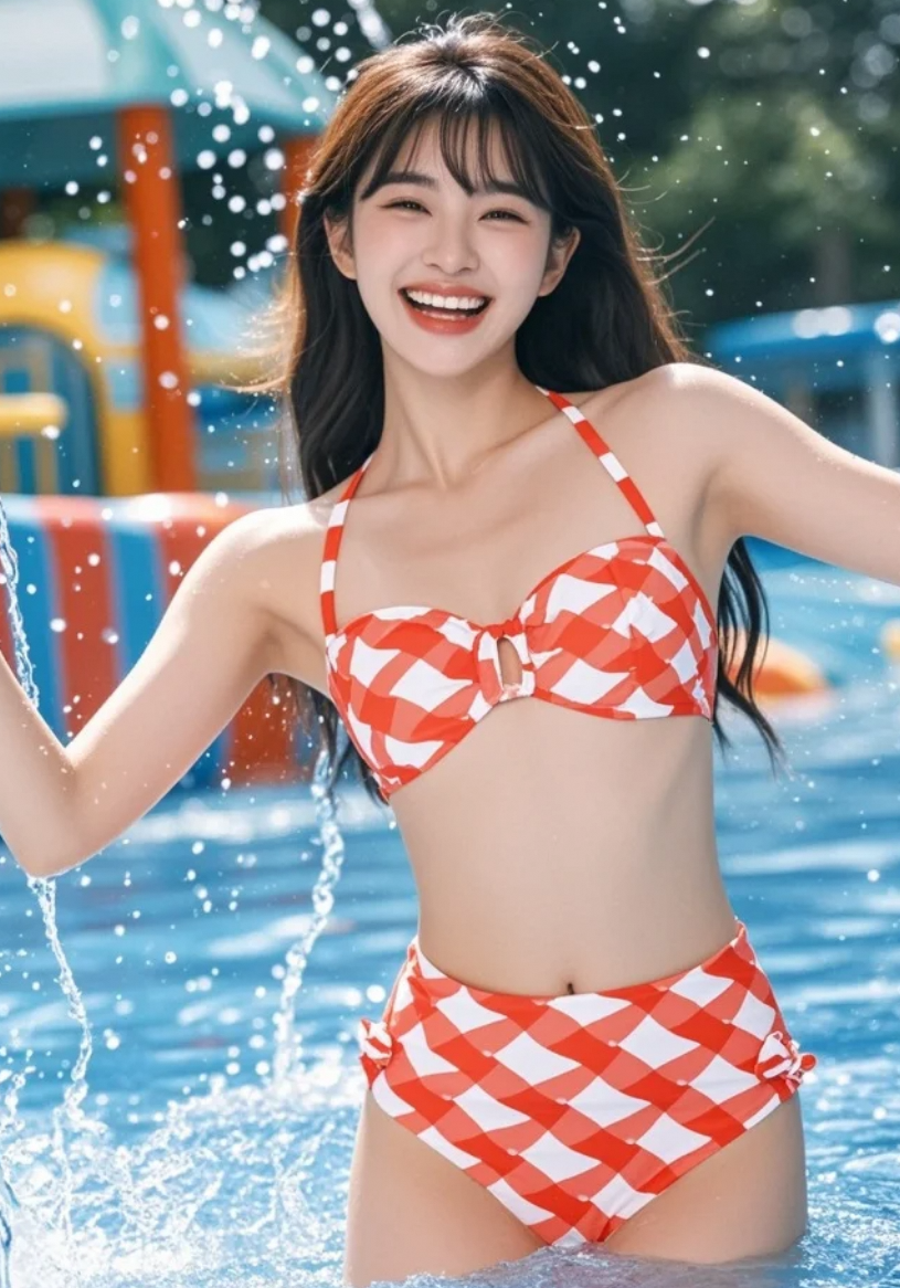 谁说水上乐园只能玩水？她才是全场焦点