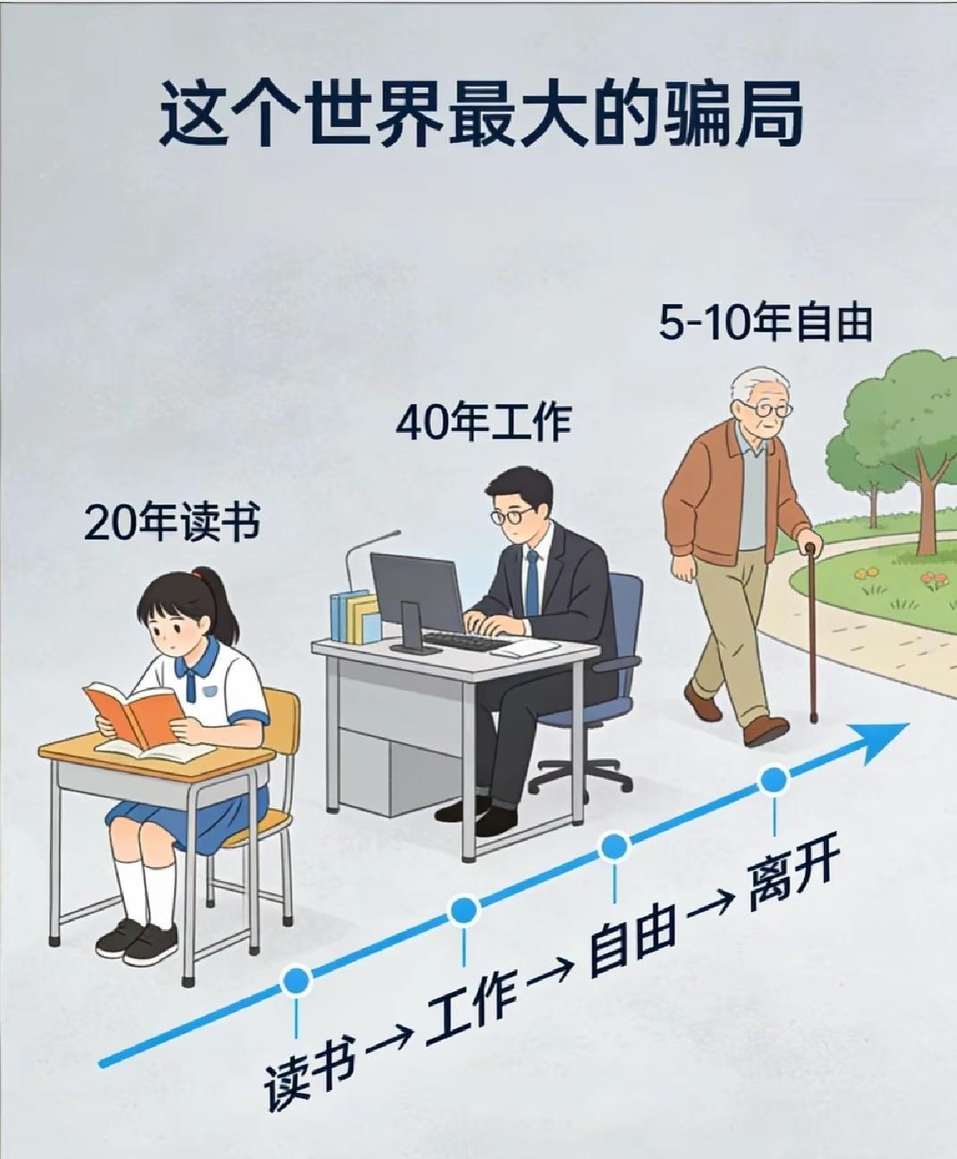 看到这个这个世界最大的两个骗局，你认同吗？第一个骗局：成功可以复制。我们被教