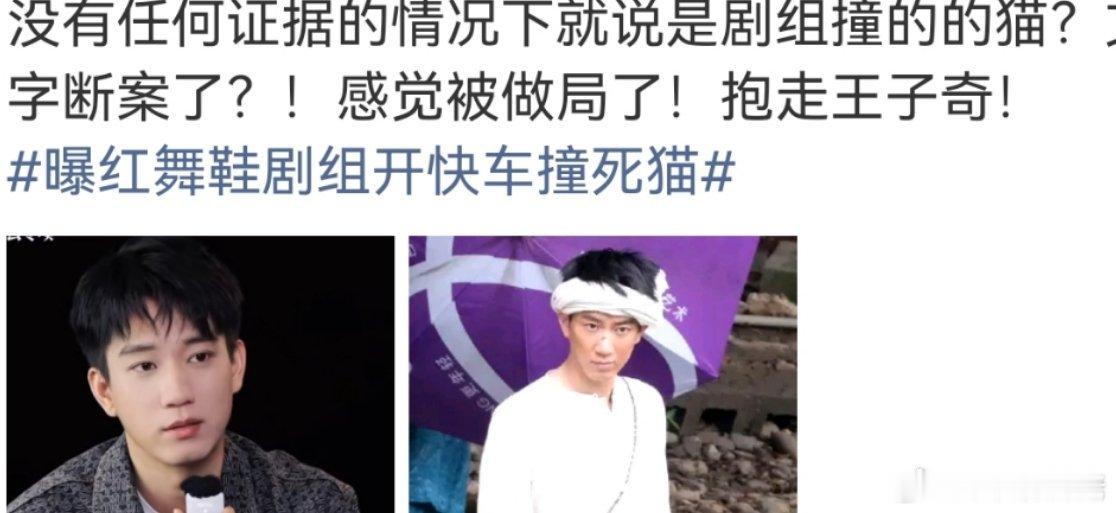 曝红舞鞋剧组开快车撞死猫点开这个热搜吓一跳，热搜广场的周也和王子奇粉丝虽然之