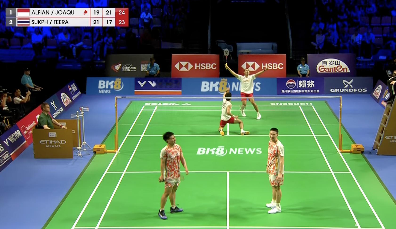 1号场地【汤杯D组：印尼🇮🇩2-2🇹🇭泰国】一单：乔纳坦🇮🇩1