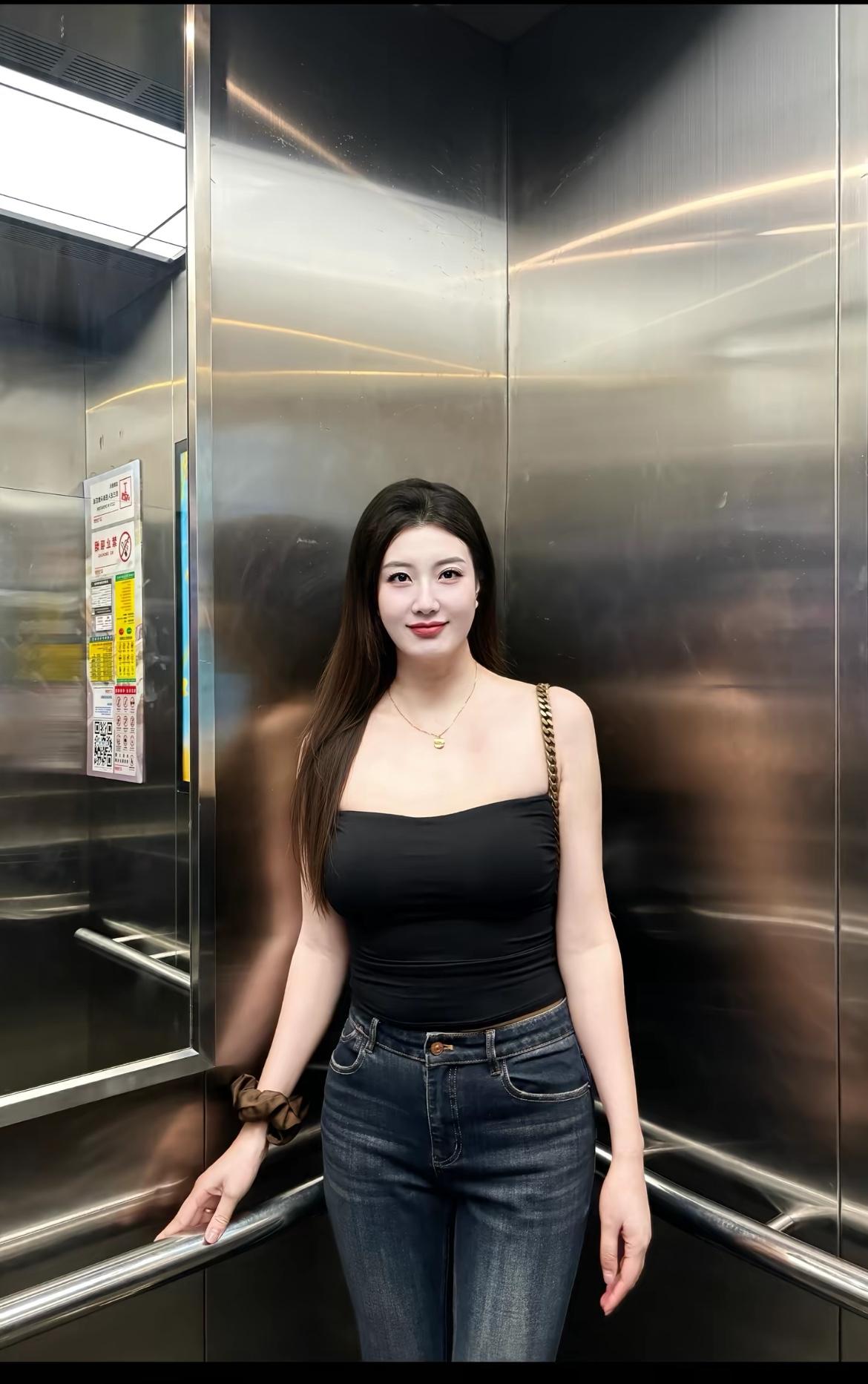 美吗？什么是高颜值其实电梯里经常碰到美女你说呢