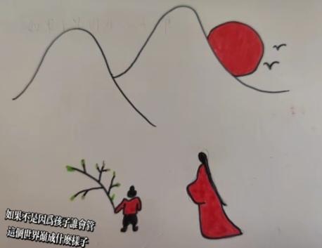 〔看图猜成语〕图中画面真的好；有山有人有太阳；太阳就从东边升；就等你猜成