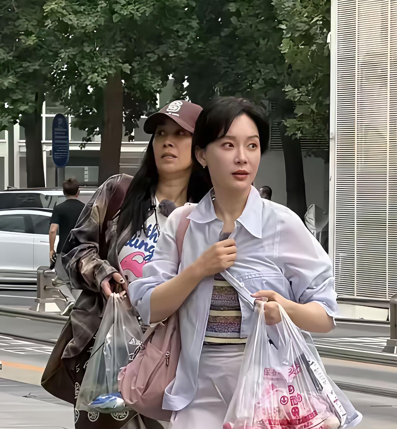 近日，有网友偶遇那英与陈数拍综艺，两人提着购物袋现身街头的画面。那英比陈数大1