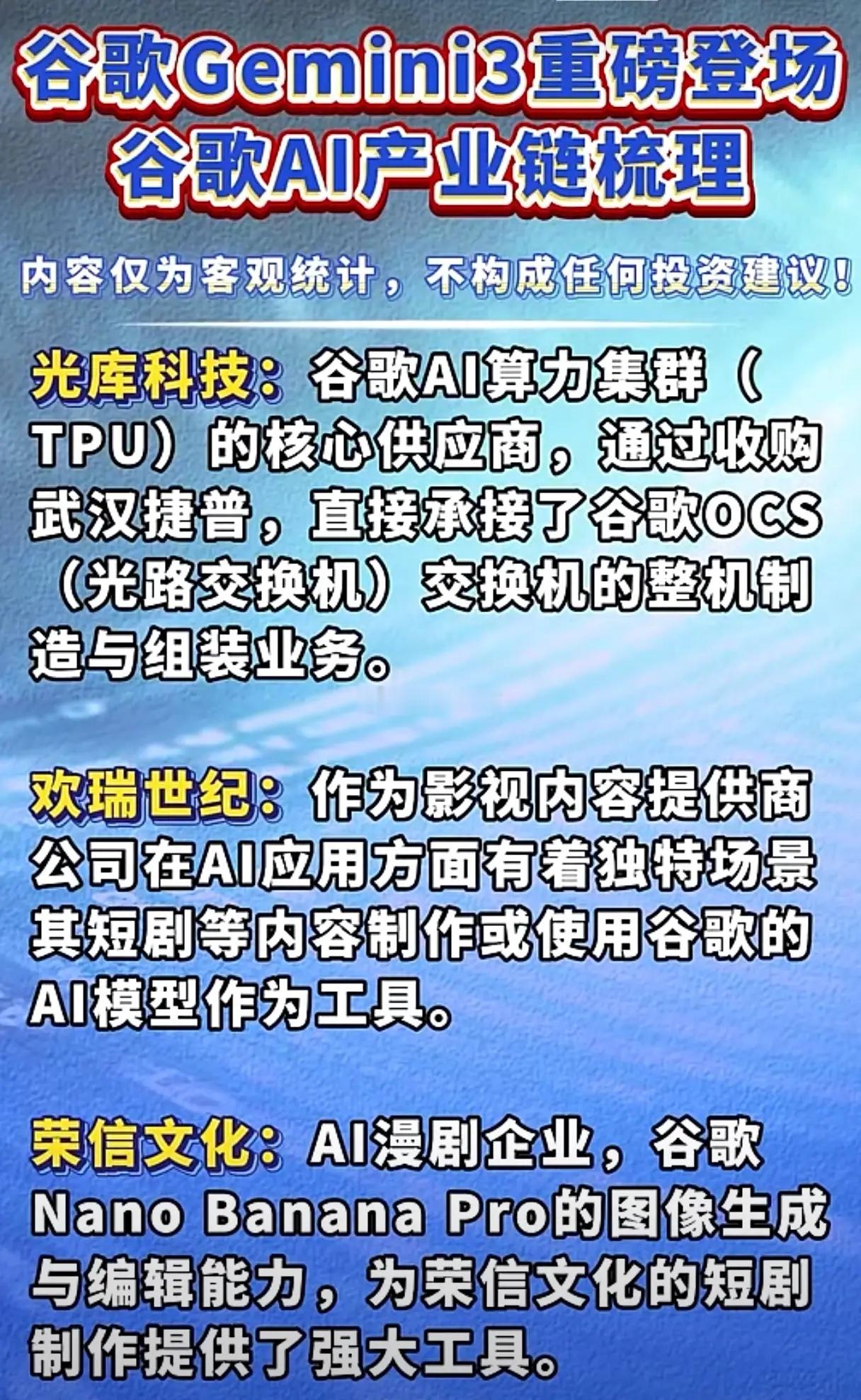 Gemini3引爆AI产业链：中国企业凭什么成谷歌“核心队友”？当谷歌Gemi