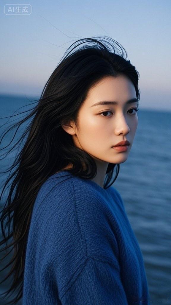 海边漫步，温柔的海风轻拂发梢，宁静的时光，尽享美好。