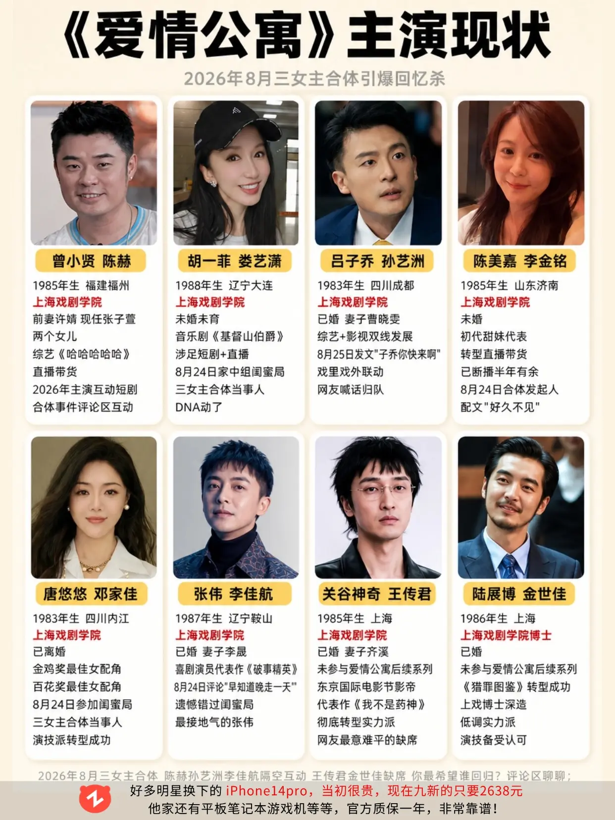 爱情公寓主演现状盘点，三女主同游三亚🔥。