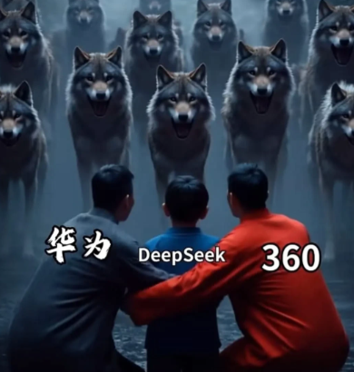 为什么360、华为这些大佬，愿意站出来支持deepseek？因为欧美这些蛮夷，犯