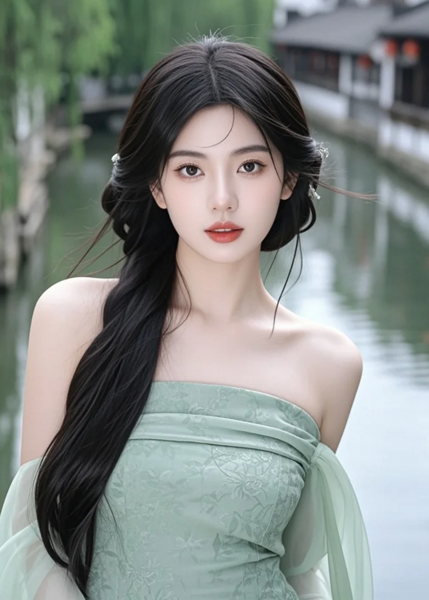 她的美，带着江南的韵味