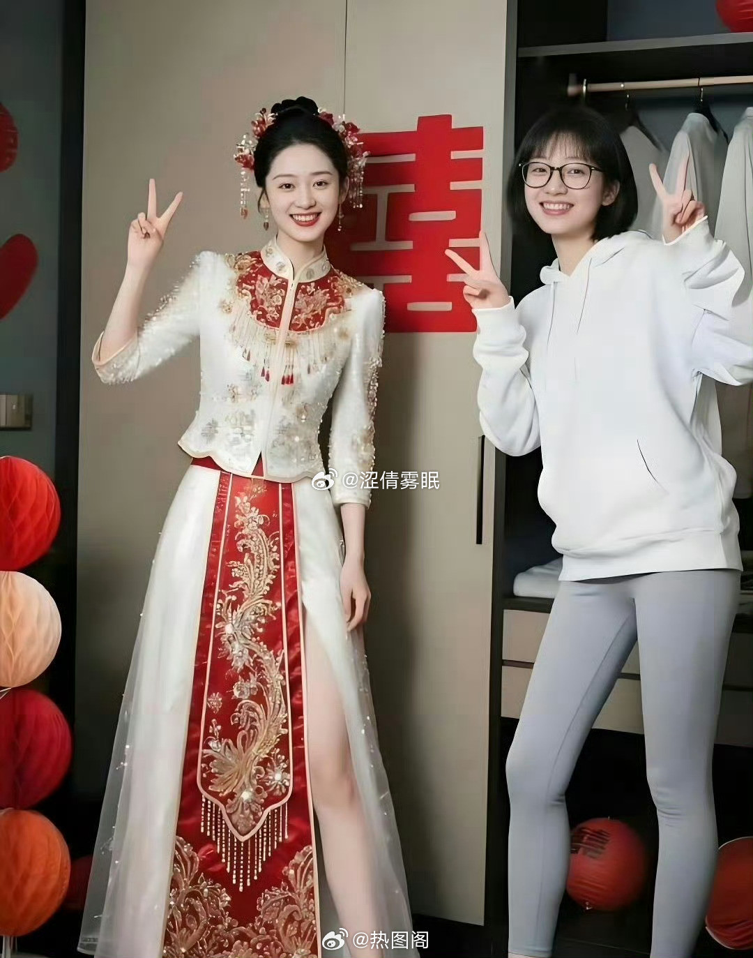 新娘子和闺蜜的合影你们喜欢哪个呀​​​​