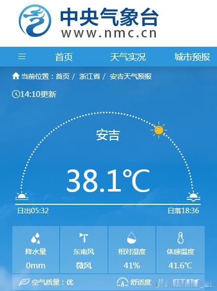 【高温】今天截至14时最高，浙江上海江苏山东站点包揽高温榜前十。而且因为湿度较大