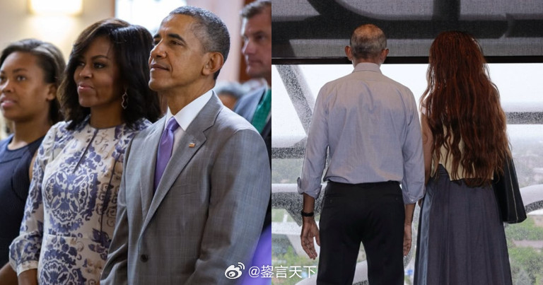 图片分享：不知道的事情不等于不存在。前总统奥巴马卸任以来不但头发更花白，而且还谢