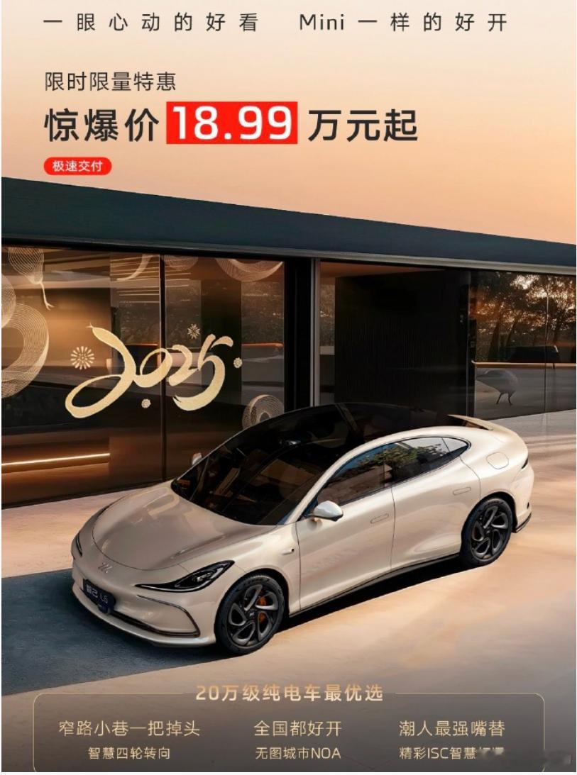 如果一辆车，卖16.99万，近5米长，四轮转向，能蟹行/原地掉头，带激光雷达，还