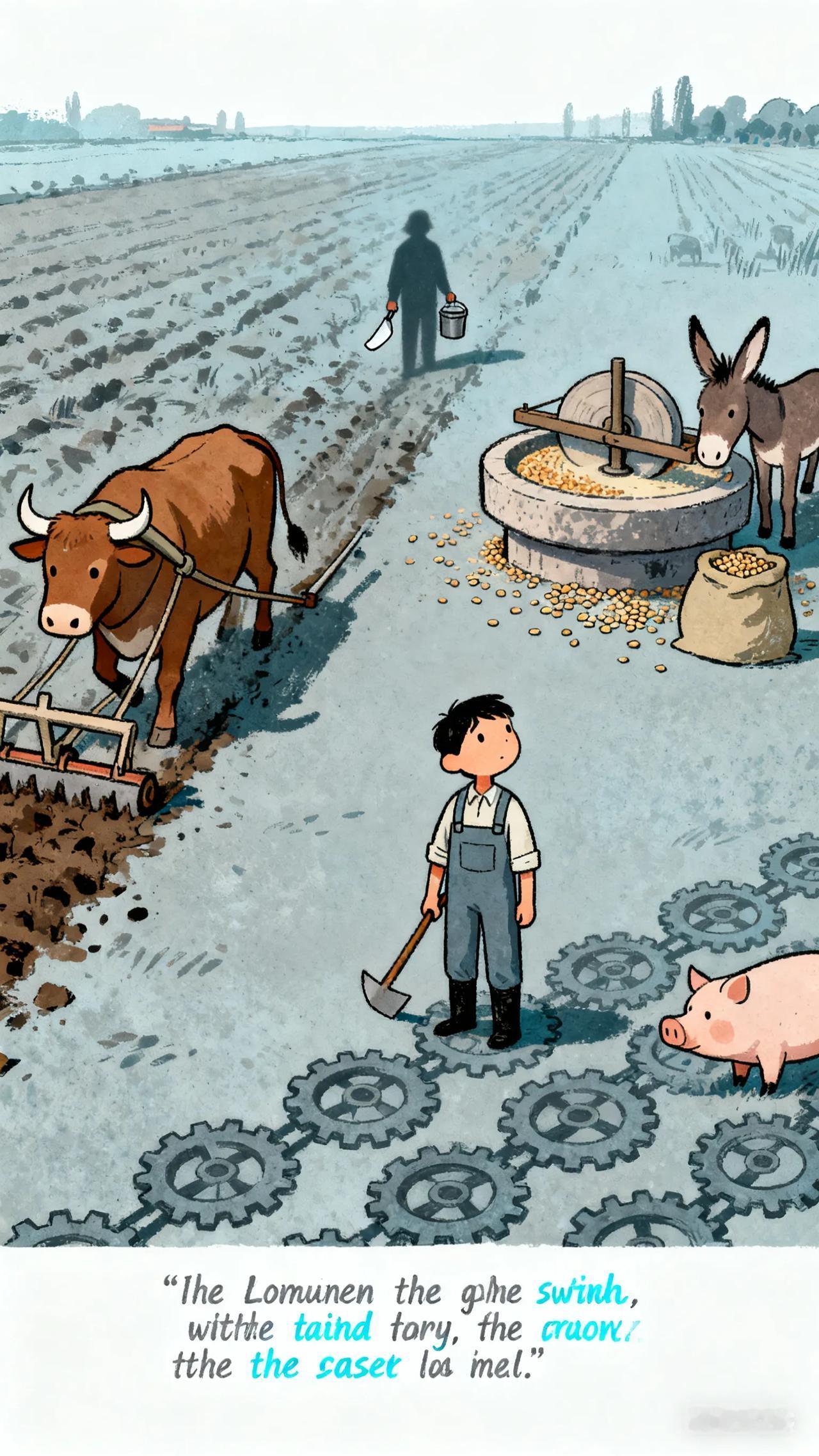 王志文那段台词，道尽了世俗里的清醒真相：“牛耕一生，无半亩之地；驴磨一世，无余