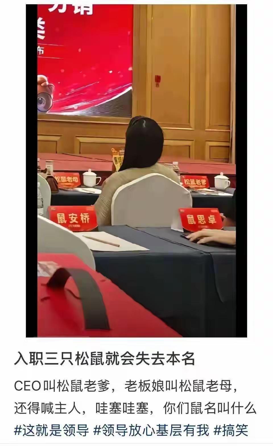 最近网上有个帖子说，三只松鼠让新入职的人改名字，都得带个"鼠"字，比如"鼠到普"