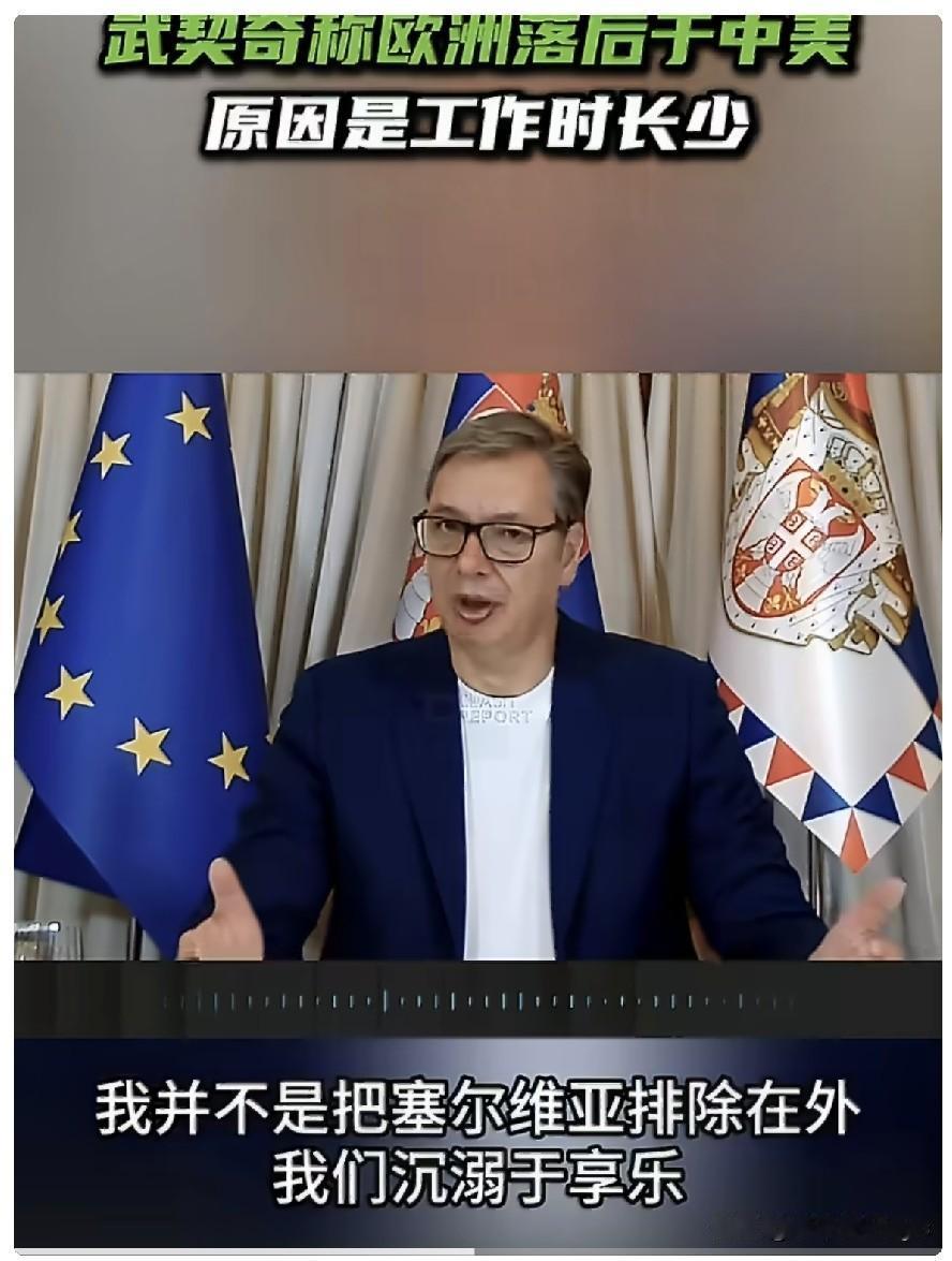 据RT报道，8月10日，塞尔维亚总统武契奇表示：“作为欧洲人，我们正在落后。我们