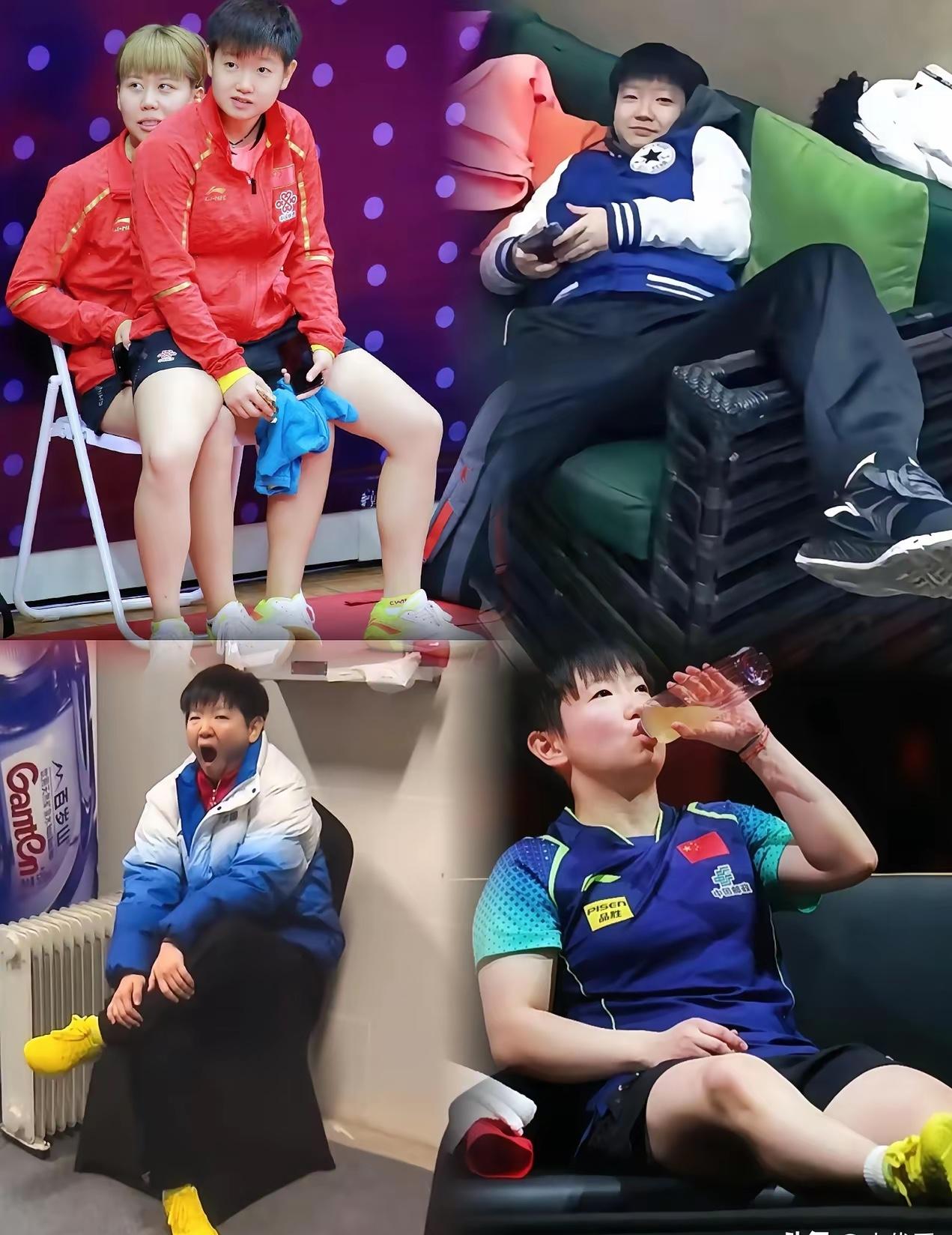 孙颖莎啊孙颖莎你真的不能再和大头他们作伴了不然你就真的把自己当做男孩子了！