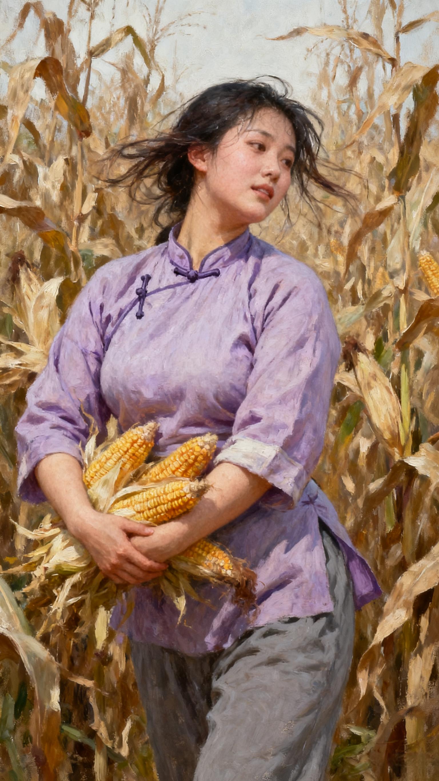 油画艺术 希望的田野 美好藏于平凡