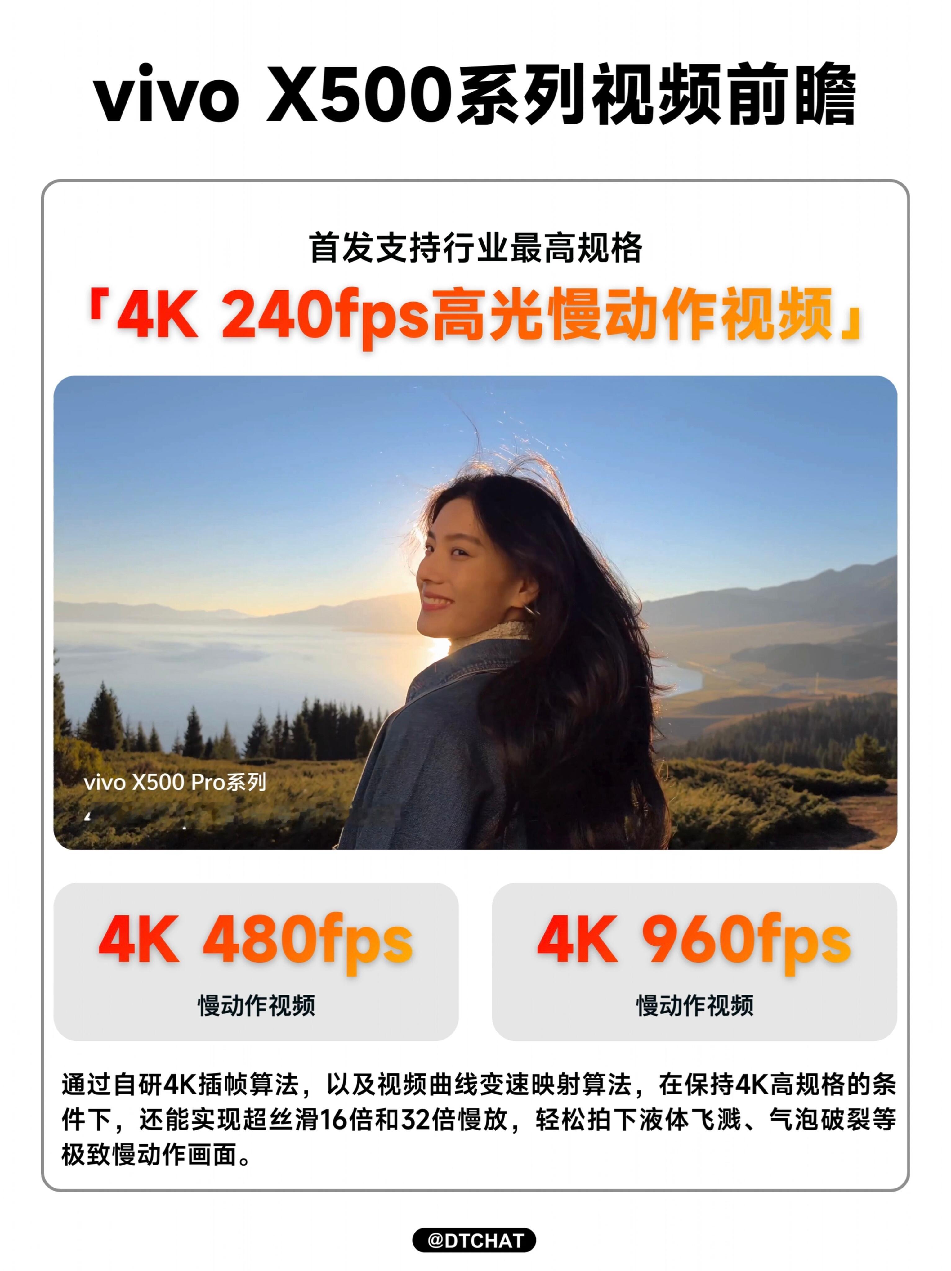 手机拍视频这事，这次算是往前迈了一大步，X500Pro系列直接上了4K24