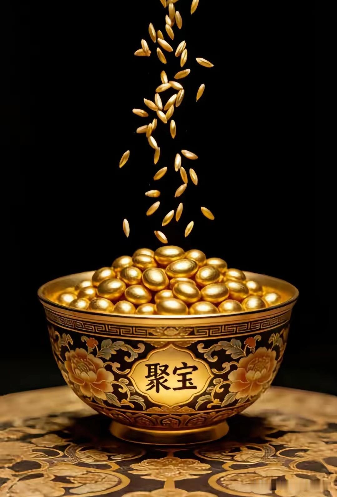 今日农历八月初八，八八发发✨聚宝盆已开启，金米落满金碗。刷到就是缘分，接住这