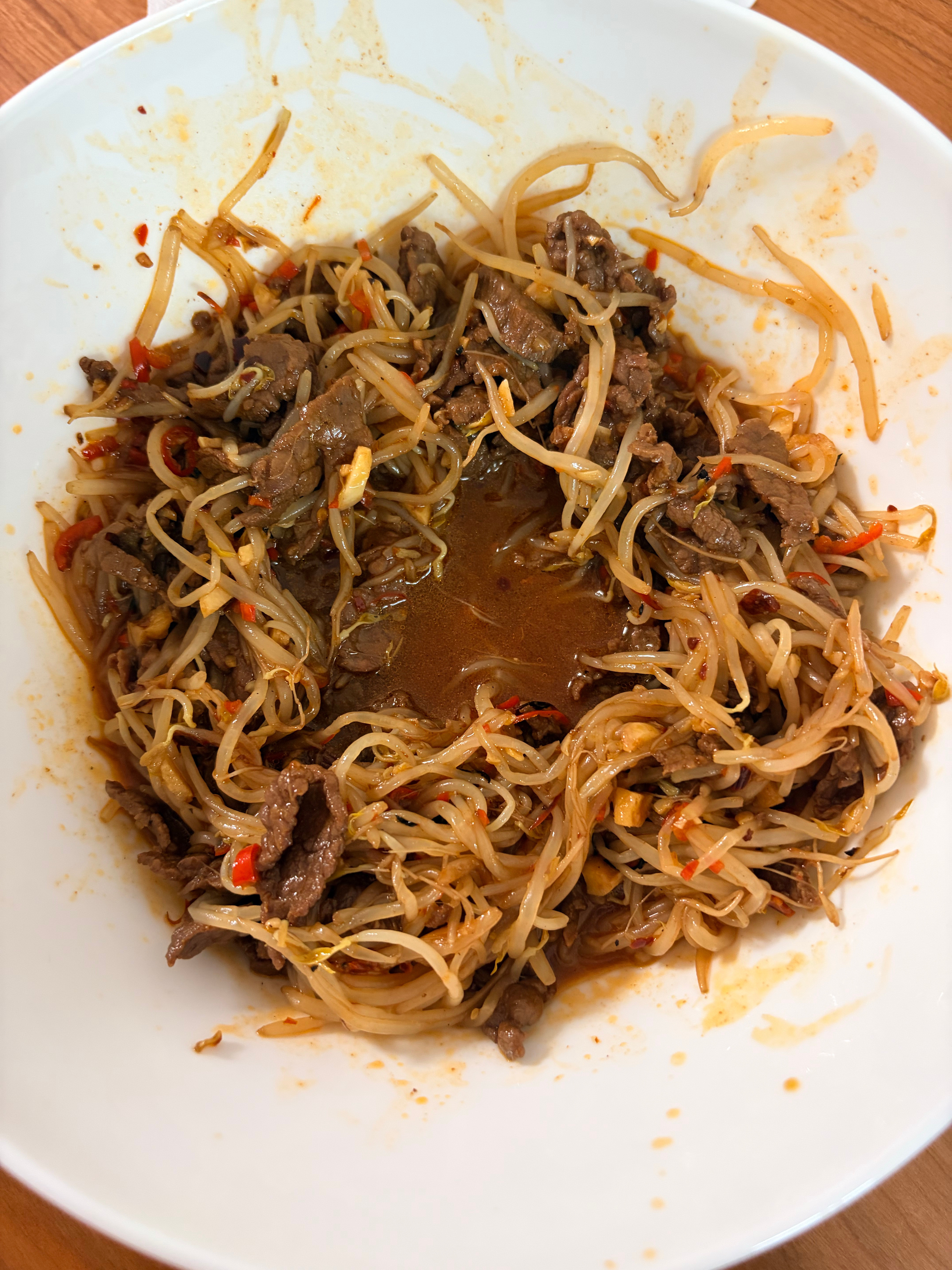 绿豆芽炒牛肉，炒鸡下饭[点赞]​​​