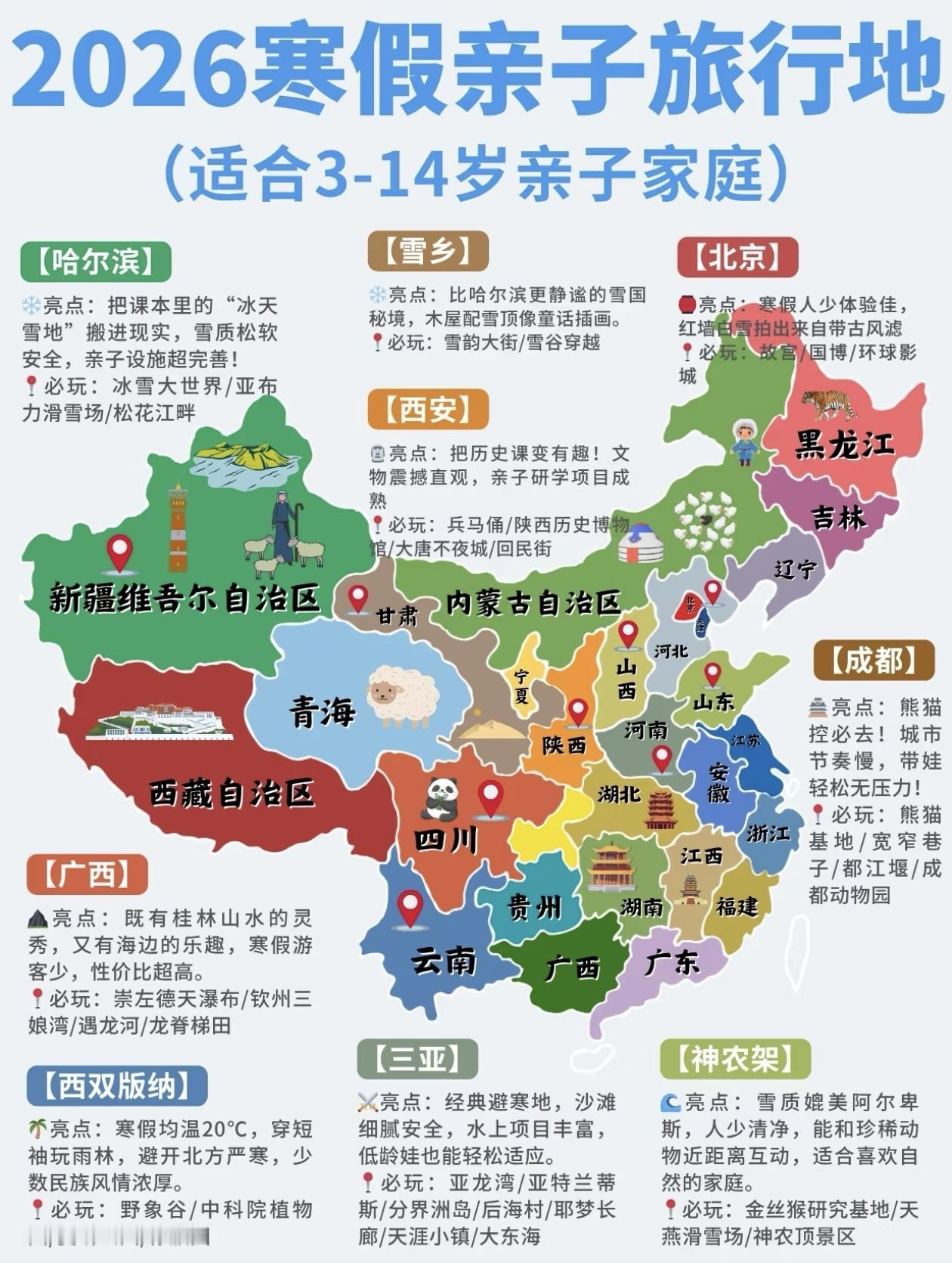 2026寒假亲子游～旅行地大推荐！